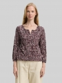 Tom Tailor Crinkle Blusenshirt mit Muster - Dark Red Abstract Dot Design Tom Tailor Crinkle Blusenshirt mit Muster - Dark Red Abstract Dot Design