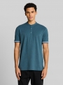 Tom Tailor Piqué Poloshirt mit Stehkragen - Tide Petrol Tom Tailor Piqué Poloshirt mit Stehkragen - Tide Petrol