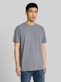 Tom Tailor Piqué T-Shirt in Melange-Optik - Sky Captain Blue Tom Tailor Piqué T-Shirt in Melange-Optik - Sky Captain Blue