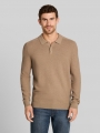 Tom Tailor Strickpullover mit Polokragen - Hazel Brown Melange Tom Tailor Strickpullover mit Polokragen - Hazel Brown Melange