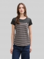Tom Tailor Gestreiftes T-Shirt - Dark Grey Rose Stripe Tom Tailor Gestreiftes T-Shirt - Dark Grey Rose Stripe