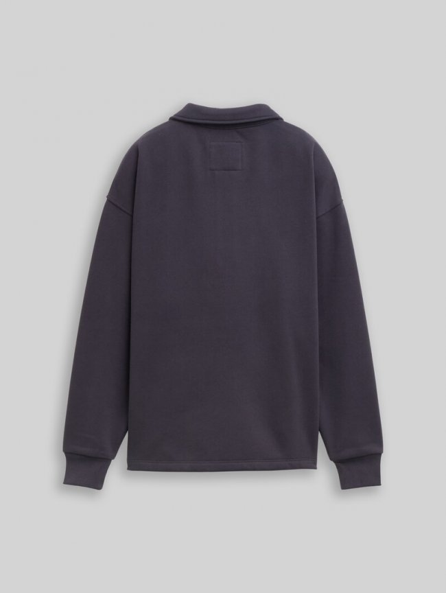 Tom Tailor Oversize Troyer Sweatshirt - Coal Grey Tom Tailor Oversize Troyer Sweatshirt - Coal Grey