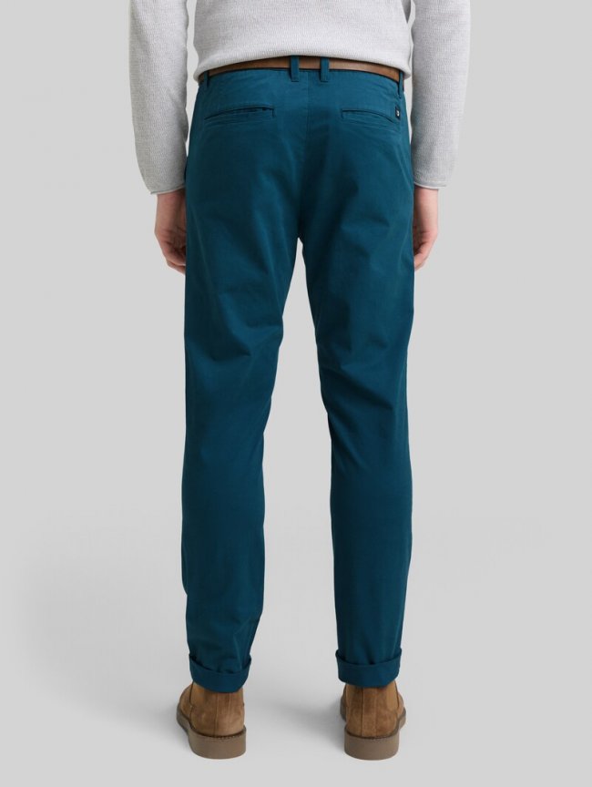 Tom Tailor Slim Chino Hose mit Gürtel - Deep Pond Green Tom Tailor Slim Chino Hose mit Gürtel - Deep Pond Green