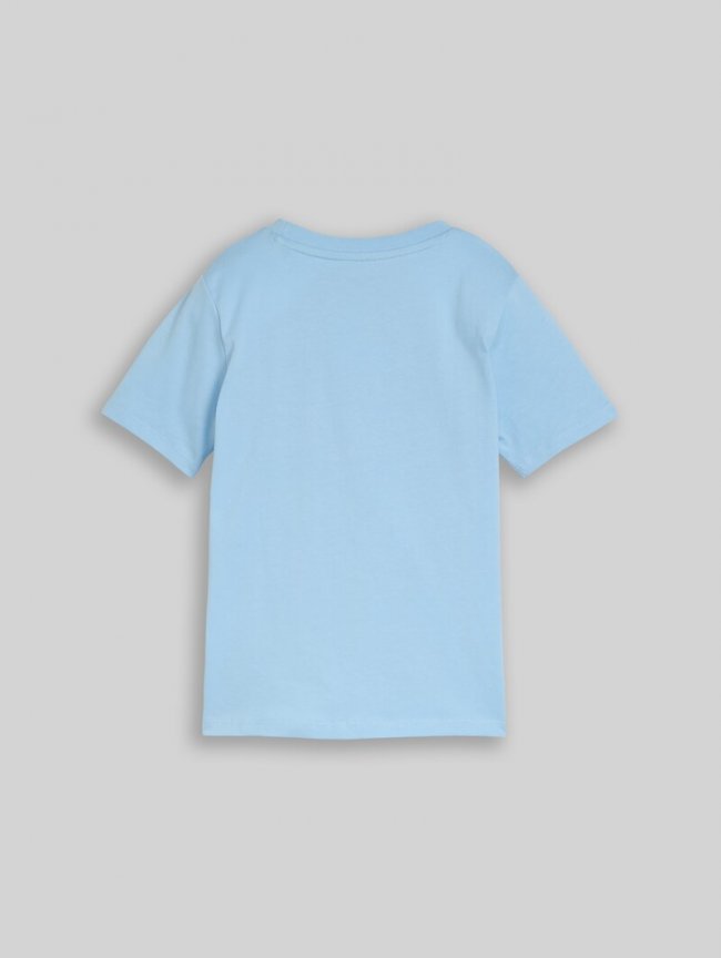 Tom Tailor T-Shirt mit Fußball-Print - Light Cloudy Blue Tom Tailor T-Shirt mit Fußball-Print - Light Cloudy Blue
