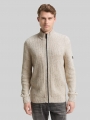 Tom Tailor Strickjacke mit Strukturmix - Offwhite Melange Multi Neps Tom Tailor Strickjacke mit Strukturmix - Offwhite Melange Multi Neps