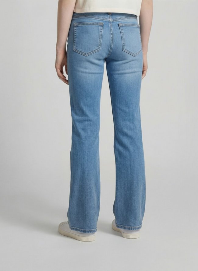 Tom Tailor Flared Jeans mit Stretch - Mid Stone Bright Blue Denim Tom Tailor Flared Jeans mit Stretch - Mid Stone Bright Blue Denim