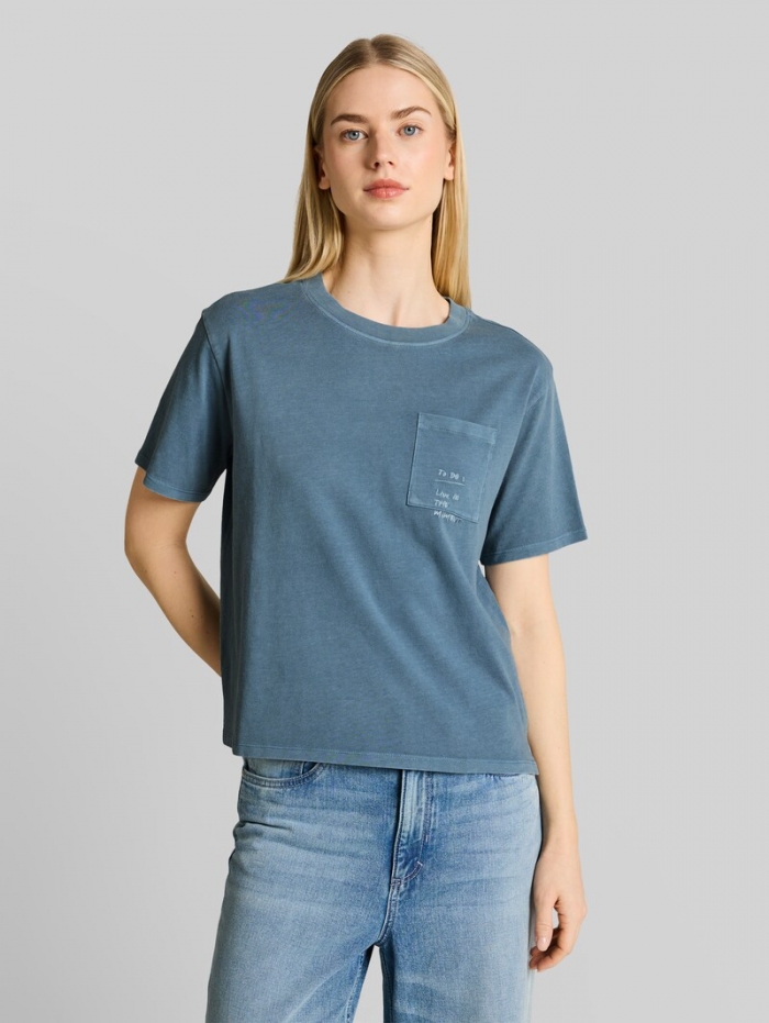 Tom Tailor Boxy Fit T-Shirt mit Brusttasche - Spring Lake Blue Tom Tailor Boxy Fit T-Shirt mit Brusttasche - Spring Lake Blue
