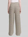 Tom Tailor Wide Leg Strickhose - Olive White Stripe Tom Tailor Wide Leg Strickhose - Olive White Stripe