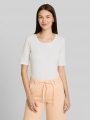 Tom Tailor Basic T-Shirt mit Rundhalsausschnitt - Whisper White Tom Tailor Basic T-Shirt mit Rundhalsausschnitt - Whisper White