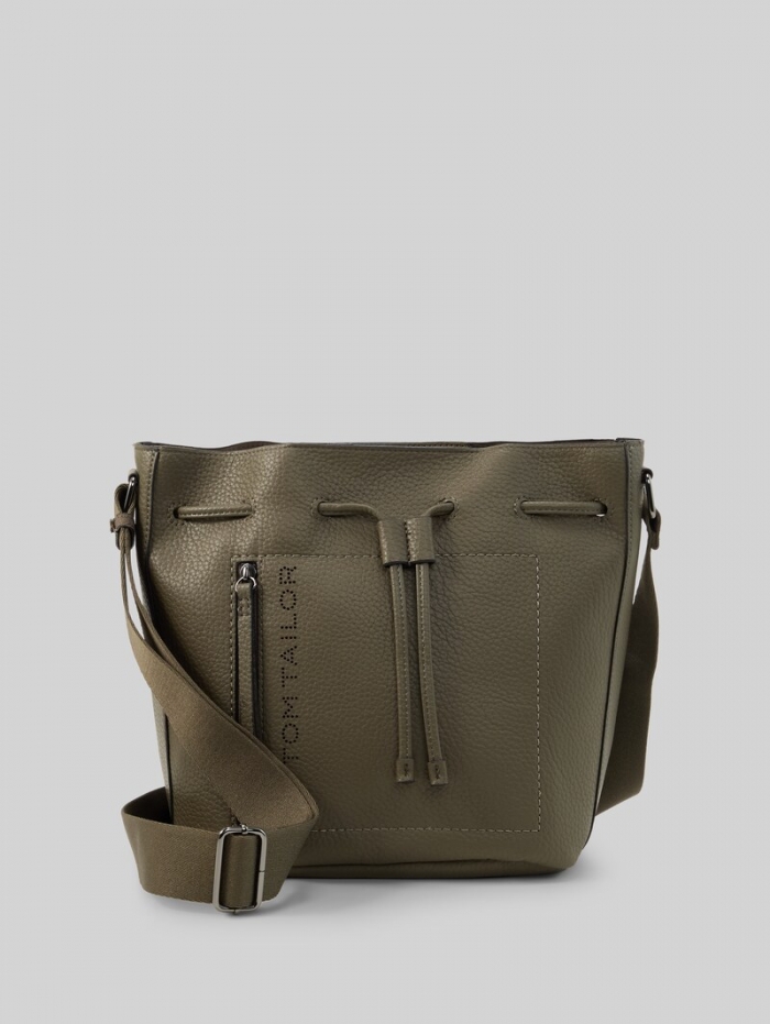 Tom Tailor TTANALISA Beuteltasche mit Logo-Prägung - Khaki / Khaki Tom Tailor TTANALISA Beuteltasche mit Logo-Prägung - Khaki / Khaki