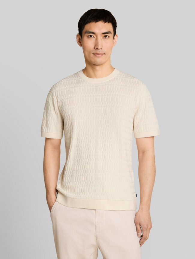Tom Tailor Strickpullover mit Rippstruktur - Gardenia White Tom Tailor Strickpullover mit Rippstruktur - Gardenia White