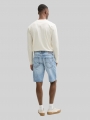 Tom Tailor TTPIERS SLIM DESTROYED Jeans Shorts - Destroyed Light Stone Blue Denim Tom Tailor TTPIERS SLIM DESTROYED Jeans Shorts - Destroyed Light Stone Blue Denim