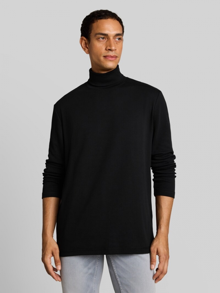 Tom Tailor Rollkragenshirt mit Logo-Print - Black Tom Tailor Rollkragenshirt mit Logo-Print - Black
