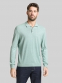 Tom Tailor Strickpullover mit Polokragen - Soft Greyish Green Melange Tom Tailor Strickpullover mit Polokragen - Soft Greyish Green Melange