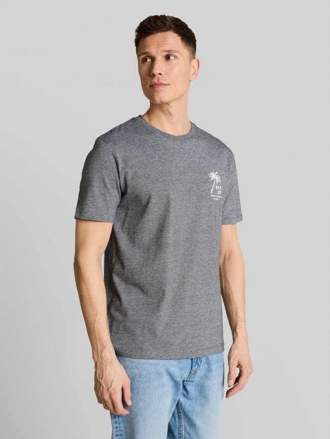 Tom Tailor T-Shirt mit Palmenprint - Black