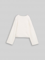 Tom Tailor Cropped Strickpullover mit Rundhalsausschnitt - Gardenia White Tom Tailor Cropped Strickpullover mit Rundhalsausschnitt - Gardenia White