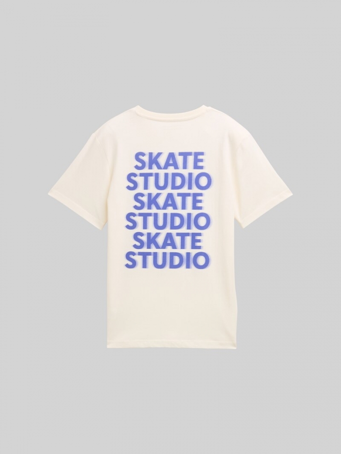 Tom Tailor T-Shirt mit Print - Wool White Tom Tailor T-Shirt mit Print - Wool White