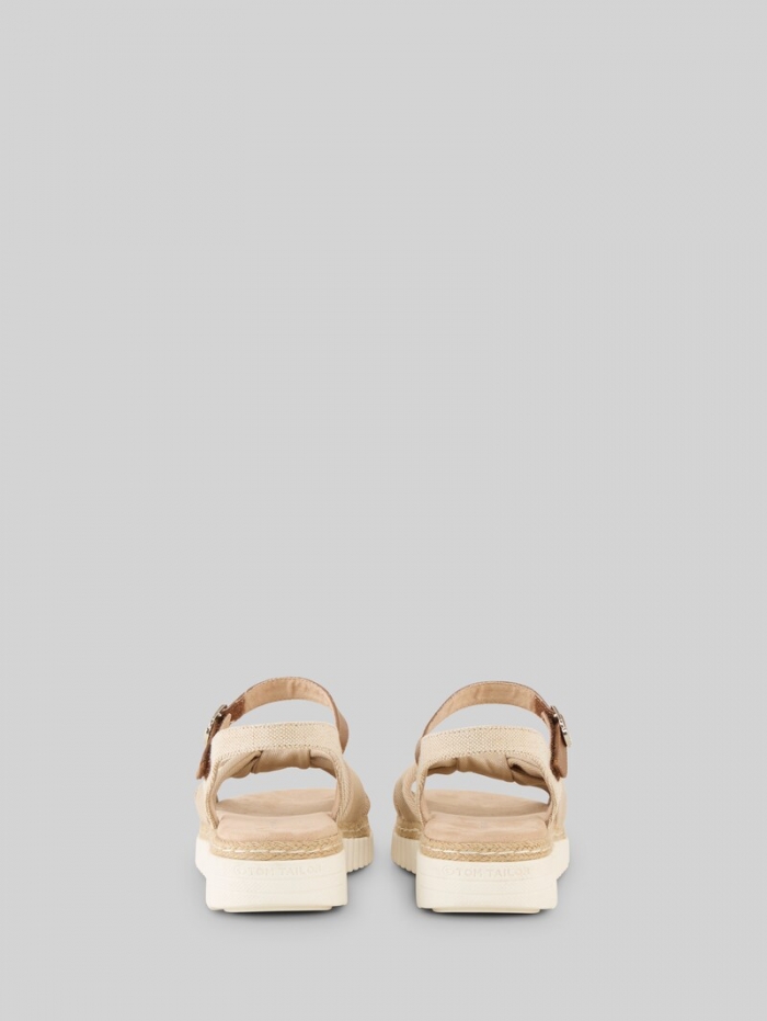 Tom Tailor Sandalen mit Bast-Details - Gold Tom Tailor Sandalen mit Bast-Details - Gold