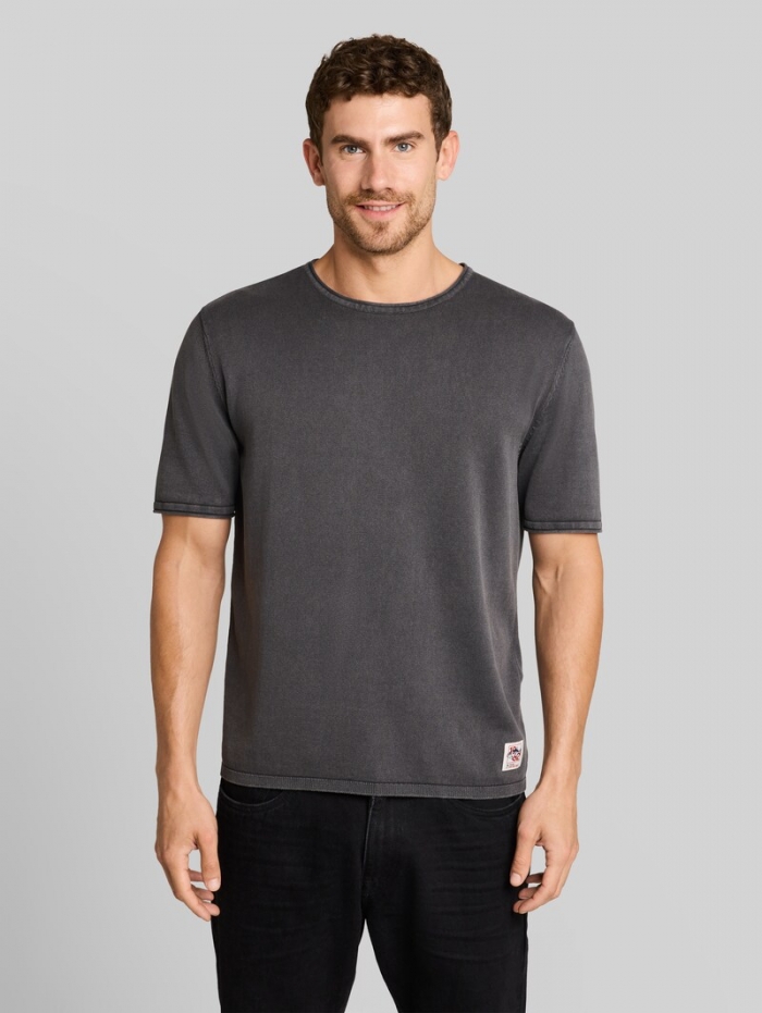 Tom Tailor Strickpullover im Washed-Look - Tarmac Grey Tom Tailor Strickpullover im Washed-Look - Tarmac Grey