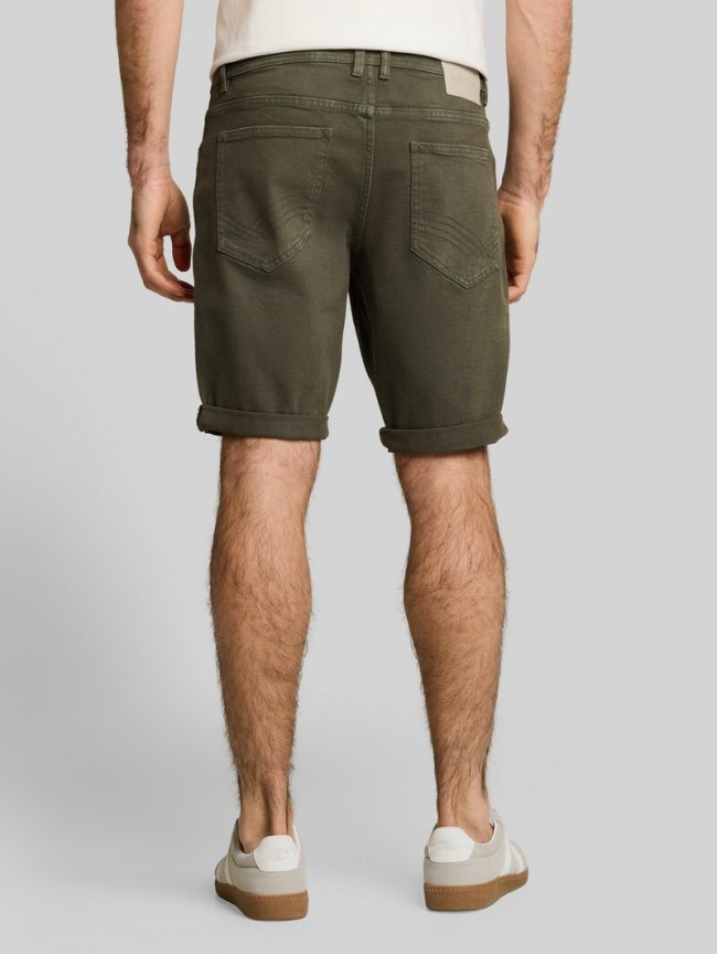 Tom Tailor TTJOSH REGULAR SLIM Jeans Shorts - Deep Leaf Green Tom Tailor TTJOSH REGULAR SLIM Jeans Shorts - Deep Leaf Green