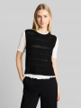 Tom Tailor Pullunder mit Lochmuster - Deep Black Tom Tailor Pullunder mit Lochmuster - Deep Black