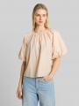 Tom Tailor Bluse mit Streifenmuster - White Apricot Irregular Stripe