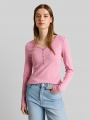 Tom Tailor Slim Fit Henley Langarmshirt mit Streifenmuster - Pink White Stripe Tom Tailor Slim Fit Henley Langarmshirt mit Streifenmuster - Pink White Stripe