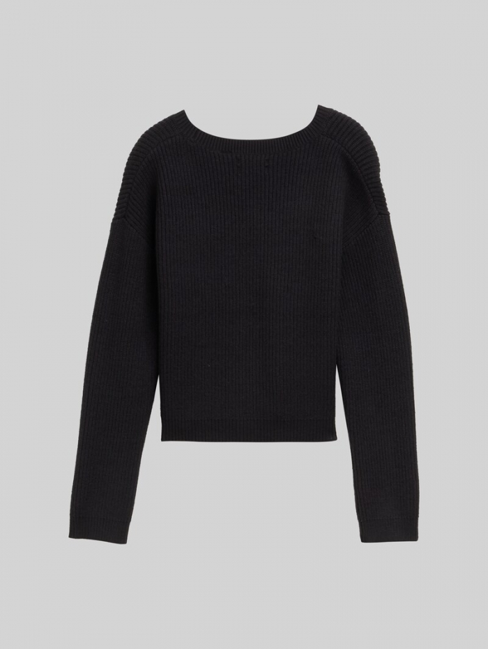Tom Tailor Cropped Cardigan mit V-Ausschnitt - Heavy Black Tom Tailor Cropped Cardigan mit V-Ausschnitt - Heavy Black