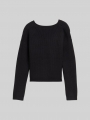 Tom Tailor Cropped Cardigan mit V-Ausschnitt - Heavy Black Tom Tailor Cropped Cardigan mit V-Ausschnitt - Heavy Black