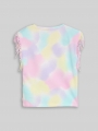 Tom Tailor T-Shirt mit Fransen - Rainbow Watercolor Print Tom Tailor T-Shirt mit Fransen - Rainbow Watercolor Print