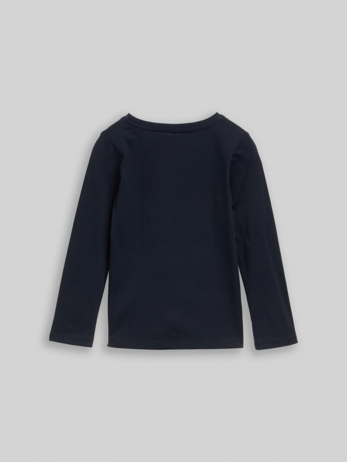 Tom Tailor Langarmshirt mit Wendepailletten - Sky Captain Blue Tom Tailor Langarmshirt mit Wendepailletten - Sky Captain Blue