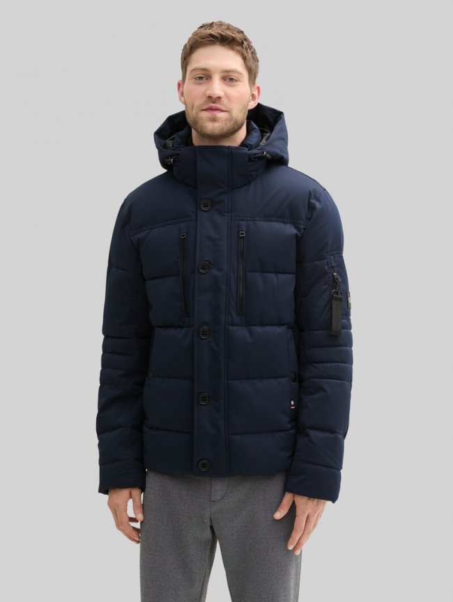 Tom Tailor Pufferjacke mit abnehmbarer Kapuze - Sky Captain Blue Tom Tailor Pufferjacke mit abnehmbarer Kapuze - Sky Captain Blue