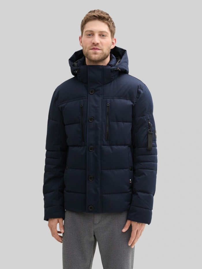 Tom Tailor Pufferjacke mit abnehmbarer Kapuze - Sky Captain Blue Tom Tailor Pufferjacke mit abnehmbarer Kapuze - Sky Captain Blue