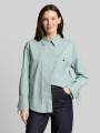 Tom Tailor Oversize Hemdbluse mit Herz-Stickerei - Blue Haze Irregular Stripe Tom Tailor Oversize Hemdbluse mit Herz-Stickerei - Blue Haze Irregular Stripe