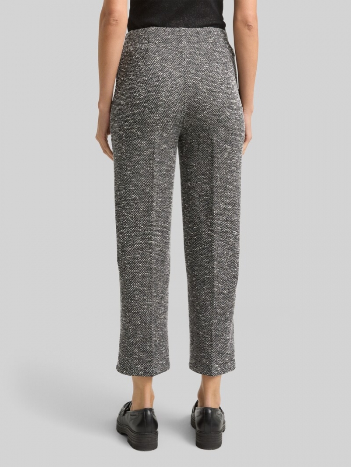 Tom Tailor TTLEA Straight Bouclé Hose - Salt Pepper Boucle Structure Tom Tailor TTLEA Straight Bouclé Hose - Salt Pepper Boucle Structure