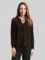 Tom Tailor Chiffon Bluse mit Leo-Print - Brown Black Small Leo Print Tom Tailor Chiffon Bluse mit Leo-Print - Brown Black Small Leo Print
