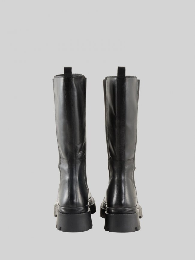 Tom Tailor Gefütterte Stiefel aus Leder - Black Tom Tailor Gefütterte Stiefel aus Leder - Black