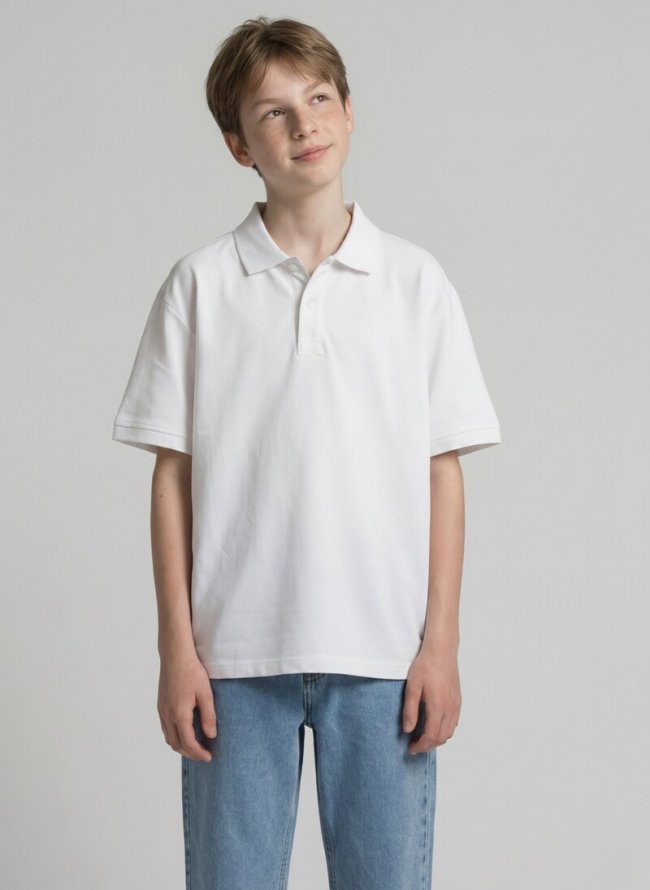 Tom Tailor Oversize Piqué Poloshirt - White Tom Tailor Oversize Piqué Poloshirt - White