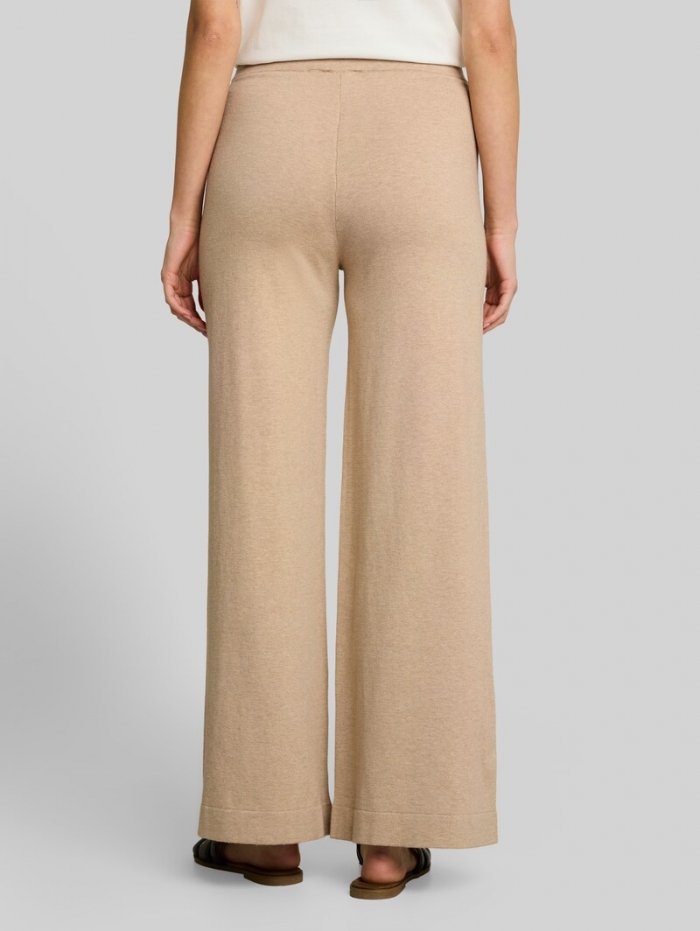 Tom Tailor Wide Leg Strickhose mit Seidenanteil - Gravel Beige Melange Tom Tailor Wide Leg Strickhose mit Seidenanteil - Gravel Beige Melange