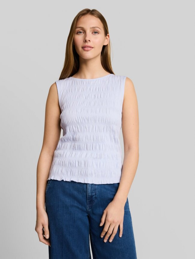 Tom Tailor Smock Top mit Stretch - Mountain Sky Blue