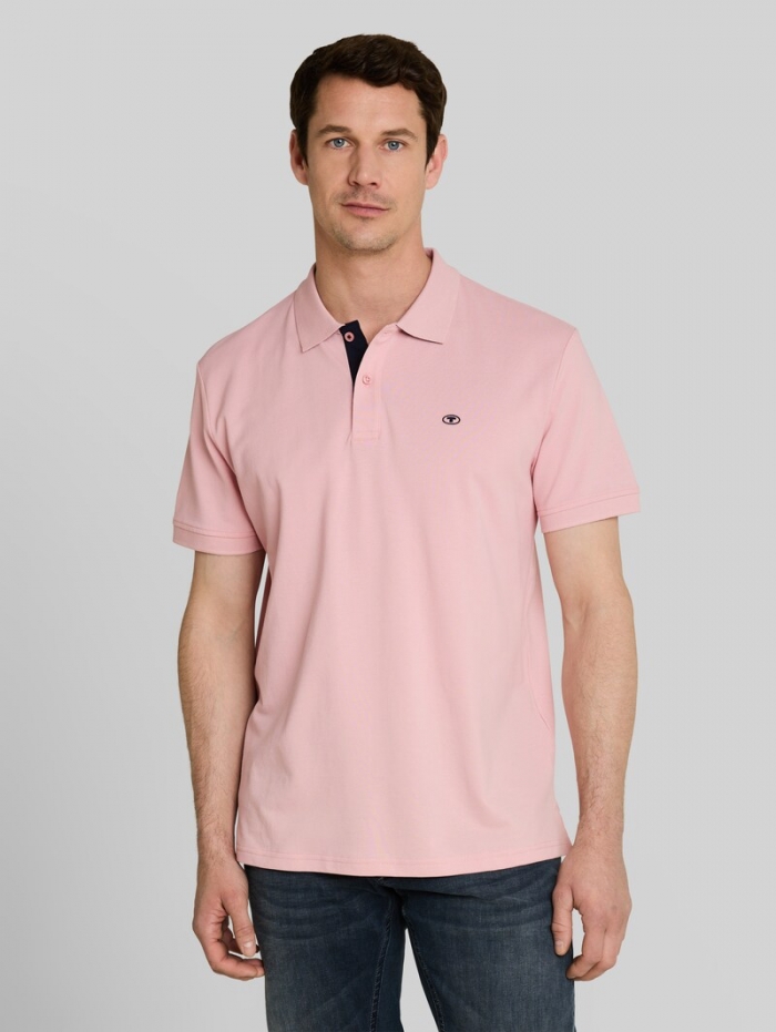 Tom Tailor Piqué Poloshirt mit Logo-Stickerei - Twinkle Pink