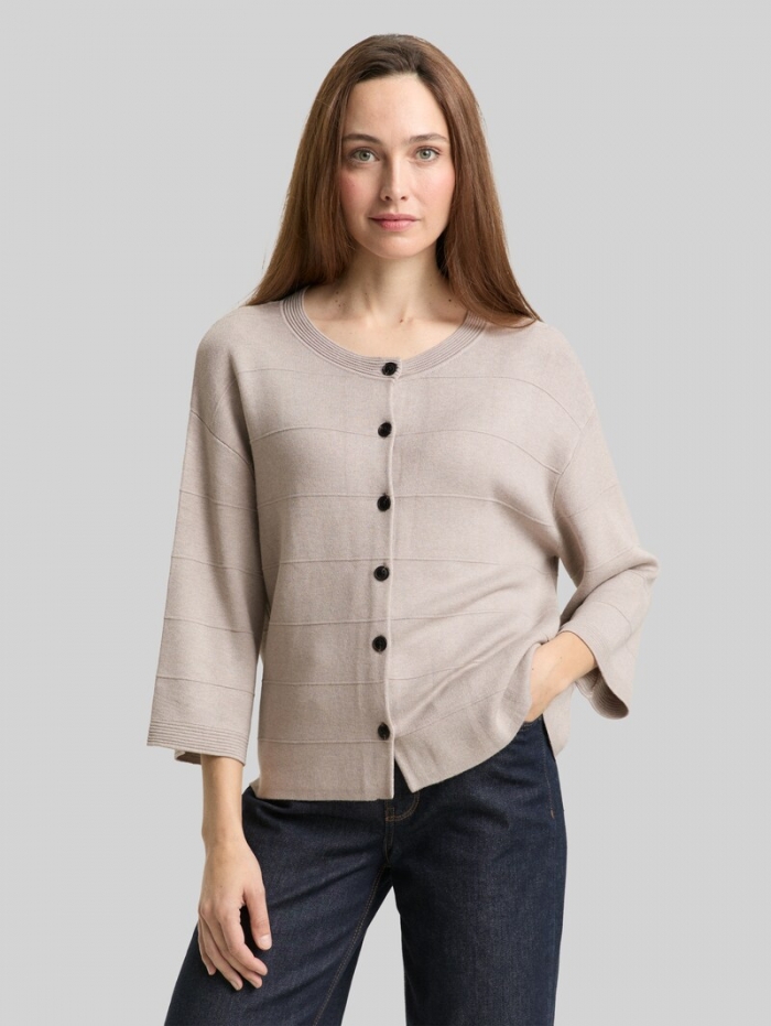 Tom Tailor Loose Fit Cardigan - Dark Clouds Grey Melange Tom Tailor Loose Fit Cardigan - Dark Clouds Grey Melange