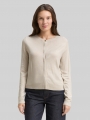 Tom Tailor Cardigan mit verdeckter Knopfleiste - Sand Stone Beige Melange Tom Tailor Cardigan mit verdeckter Knopfleiste - Sand Stone Beige Melange