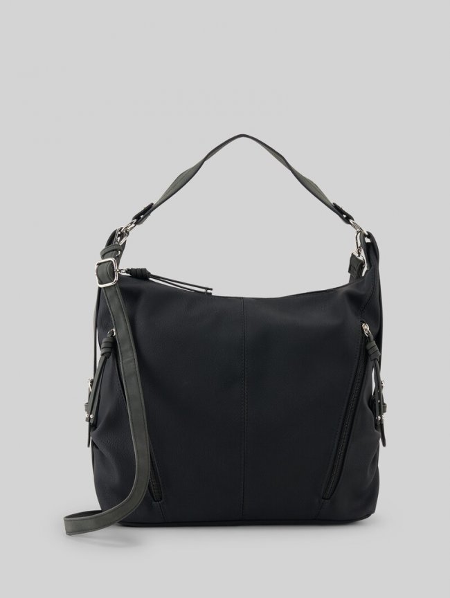 Tom Tailor TTCAIA Beuteltasche aus Lederimitat - Schwarz / Black Tom Tailor TTCAIA Beuteltasche aus Lederimitat - Schwarz / Black