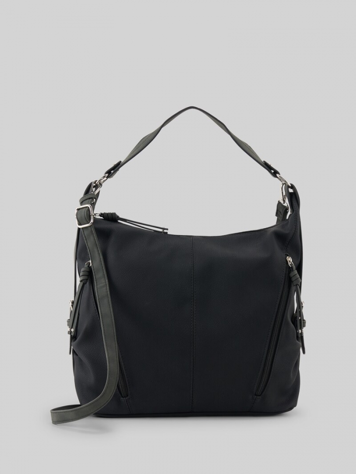 Tom Tailor TTCAIA Beuteltasche aus Lederimitat - Schwarz / Black Tom Tailor TTCAIA Beuteltasche aus Lederimitat - Schwarz / Black