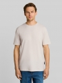 Tom Tailor T-Shirt mit Waffelstruktur - Clouds Grey