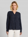 Tom Tailor Bluse aus Viskose - Navy White Small Dot Design Tom Tailor Bluse aus Viskose - Navy White Small Dot Design