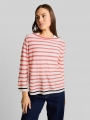 Tom Tailor Strickpullover mit Streifenmuster - Coral Offwhite Navy Stripe Tom Tailor Strickpullover mit Streifenmuster - Coral Offwhite Navy Stripe