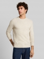 Tom Tailor Strickpullover aus Baumwolle - Off White Neps