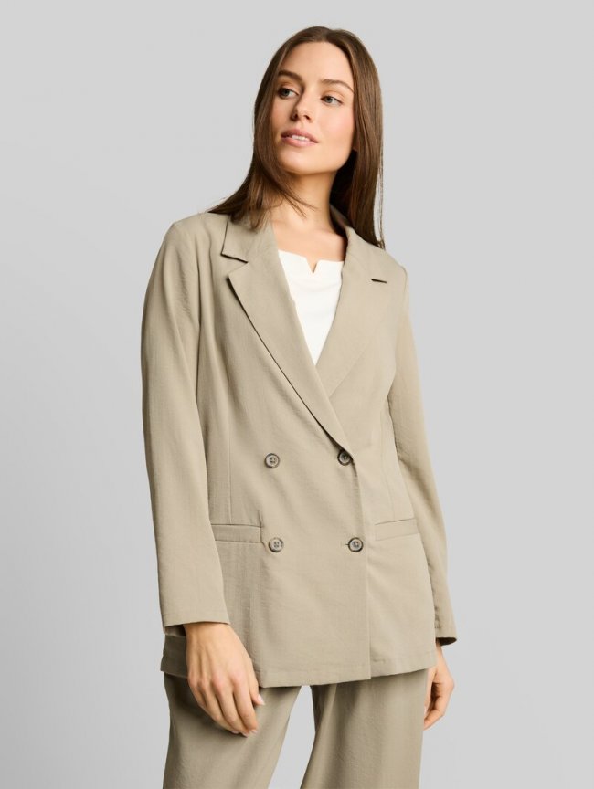 Tom Tailor Loose Fit Blazer mit Taschen - Silver Olive Tom Tailor Loose Fit Blazer mit Taschen - Silver Olive